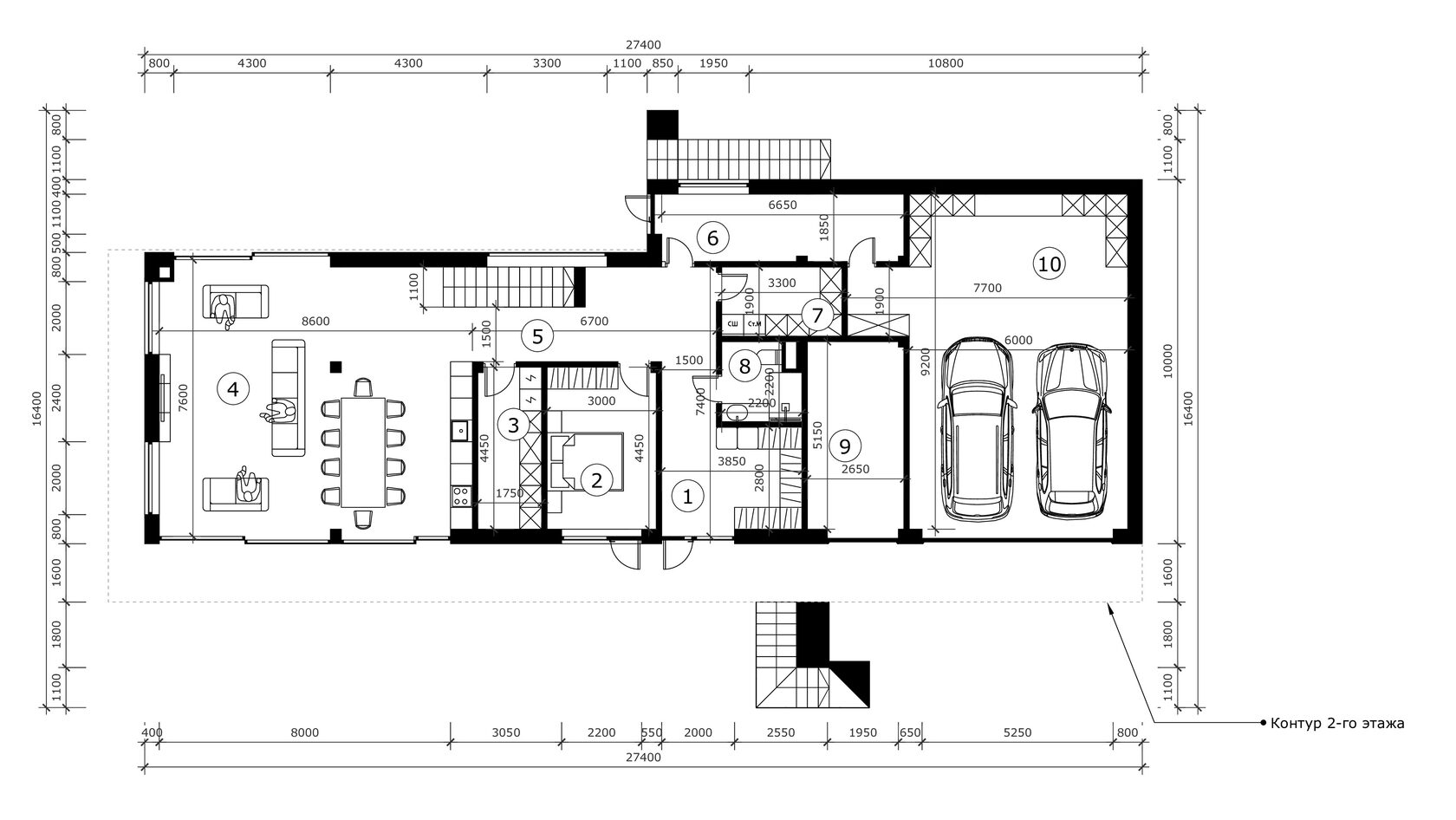 Проект дома «Хай-тек 11» 412 кв.м.