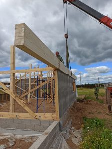 фахверк стена